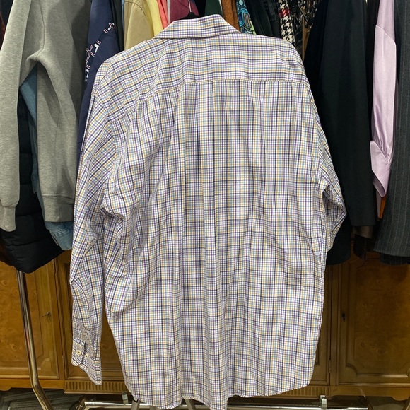 Peter Millar Plaid Long Sleeve Button Down Shirt 💜 XL - Picture 6 of 6
